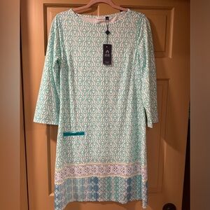 Coastal Cottage Cabana Life Shift Dress size M 50+ UV Protection